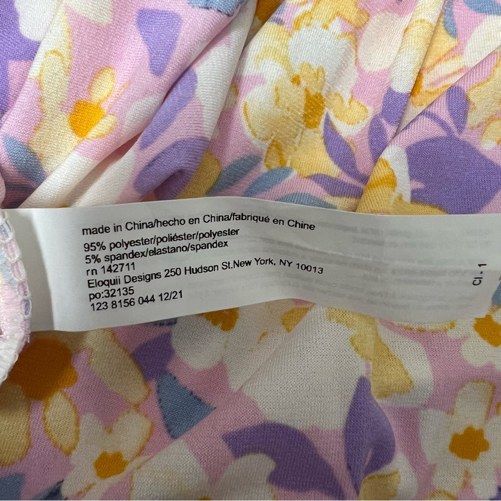 Eloquii Pastel Floral Tiered Long Sleeve Maxi Dress NWT - Picture 9 of 10